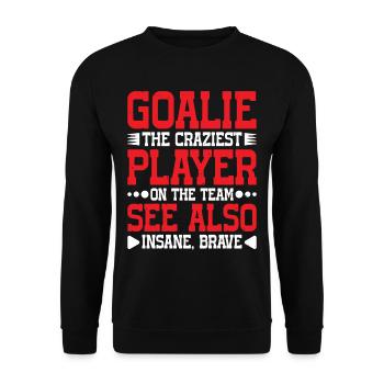 Goalie Gear Goalkeeper Definition 12 - Unisex Sweatshirt - black - Front - Alina (178cm) & Michal (187cm)