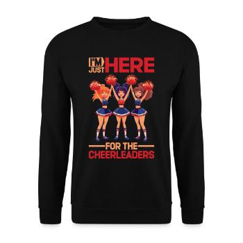I'm Just Here For The Cheerleaders 25 - Unisex Pullover - Schwarz - Vorne - Alina (178cm) & Michal (187cm)