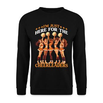 I'm Just Here For The Cheerleaders 24 - Unisex Pullover - Schwarz - Vorne - Alina (178cm) & Michal (187cm)