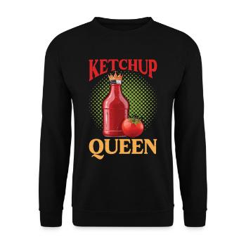 Ketchup Queen 20 - Unisex Pullover - Schwarz - Vorne - Alina (178cm) & Michal (187cm)
