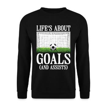 La vie est une question d'objectifs (et d'aides) 6 - Sweat-shirt Unisexe - noir - Devant - Alina (178cm) & Michal (187cm)