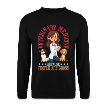 Veterinary Medicine Because People Are Gross 21 - Unisex Sweatshirt - black - Front - Alina (178cm) & Michal (187cm)