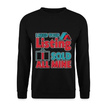 J’ai besoin de votre liste, j’ai vendu tous les miens 2 - Sweat-shirt Unisexe - noir - Devant - Alina (178cm) & Michal (187cm)