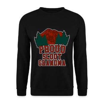 Proud Scout Grandma 2 - Unisex Sweatshirt - black - Front - Alina (178cm) & Michal (187cm)