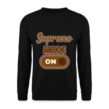 Soprano Mode On 2 - Unisex Sweatshirt - black - Front - Alina (178cm) & Michal (187cm)