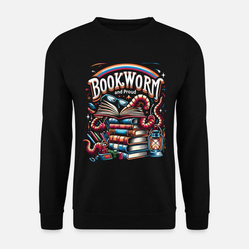 Bookworm and Proud 6 - Unisex Pullover - Schwarz