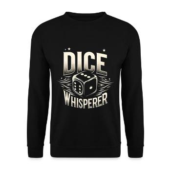 Dice Whisperer 5 - Unisex Sweatshirt - black - Front - Alina (178cm) & Michal (187cm)