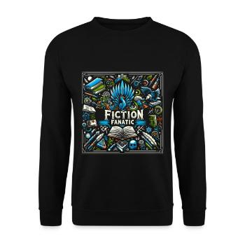 Fanatique de fiction 5 - Sweat-shirt Unisexe - noir - Devant - Alina (178cm) & Michal (187cm)