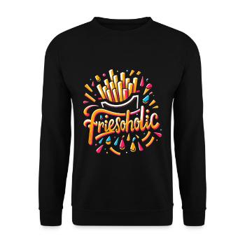 Friesoholic 5 - Unisex Sweatshirt - black - Front - Alina (178cm) & Michal (187cm)