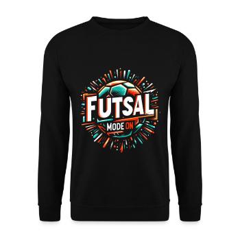 Futsal Mode On 6 - Unisex Sweatshirt - black - Front - Alina (178cm) & Michal (187cm)