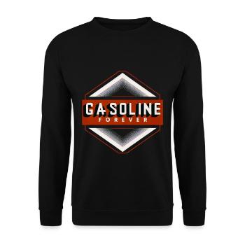 Gasoline Forever 14 - Unisex Sweatshirt - black - Front - Alina (178cm) & Michal (187cm)