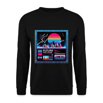 Future Retiree 8 - Unisex Sweatshirt - black - Front - Alina (178cm) & Michal (187cm)