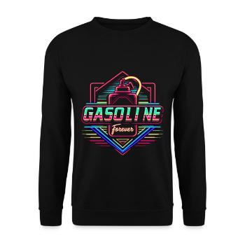 Gasoline Forever 15 - Unisex Sweatshirt - black - Front - Alina (178cm) & Michal (187cm)