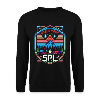 Go Ask Your Spl 7 - Unisex Sweatshirt - black - Front - Alina (178cm) & Michal (187cm)