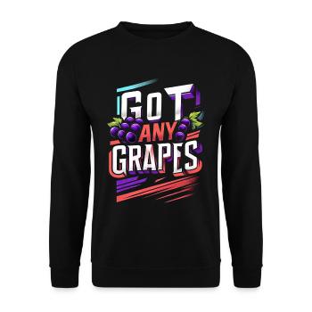 Got Any Grapes 11 - Unisex Sweatshirt - black - Front - Alina (178cm) & Michal (187cm)