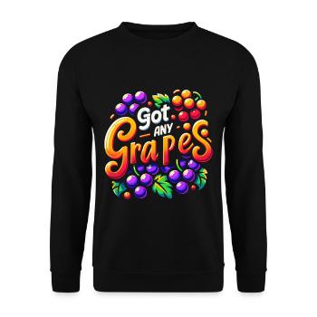 Got Any Grapes 4 - Unisex Sweatshirt - black - Front - Alina (178cm) & Michal (187cm)
