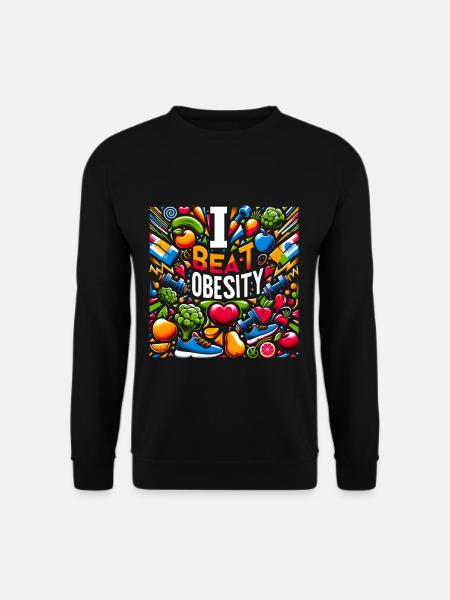 I Beat Obesity 11 - Unisex Sweatshirt - black