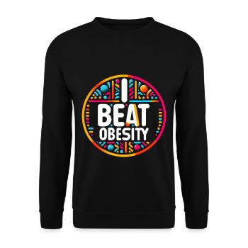 J’ai vaincu l’obésité 12 - Sweat-shirt Unisexe - noir - Devant - Alina (178cm) & Michal (187cm)