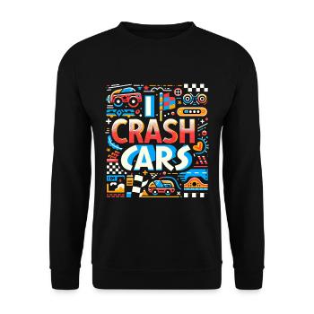 J’écrase des voitures 9 - Sweat-shirt Unisexe - noir - Devant - Alina (178cm) & Michal (187cm)