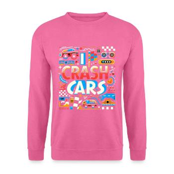 I Crash Cars 9 - Unisex Pullover - Pink - Vorne