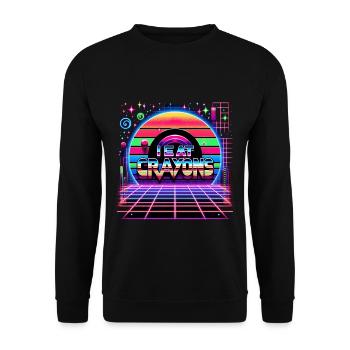 I Eat Crayons 21 - Unisex Sweatshirt - black - Front - Alina (178cm) & Michal (187cm)