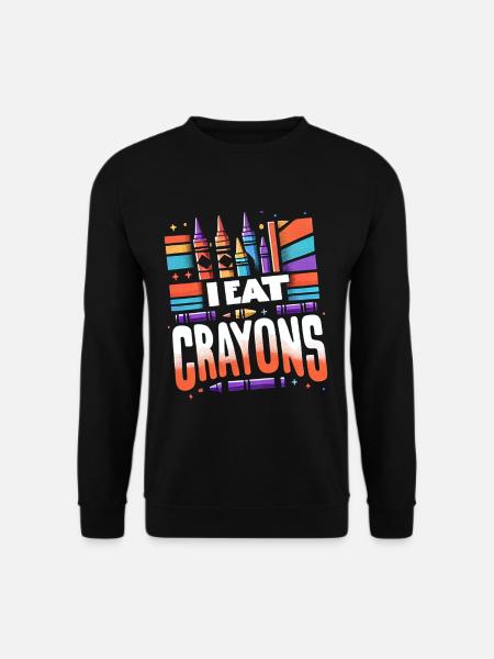 I Eat Crayons 17 - Unisex Sweatshirt - black