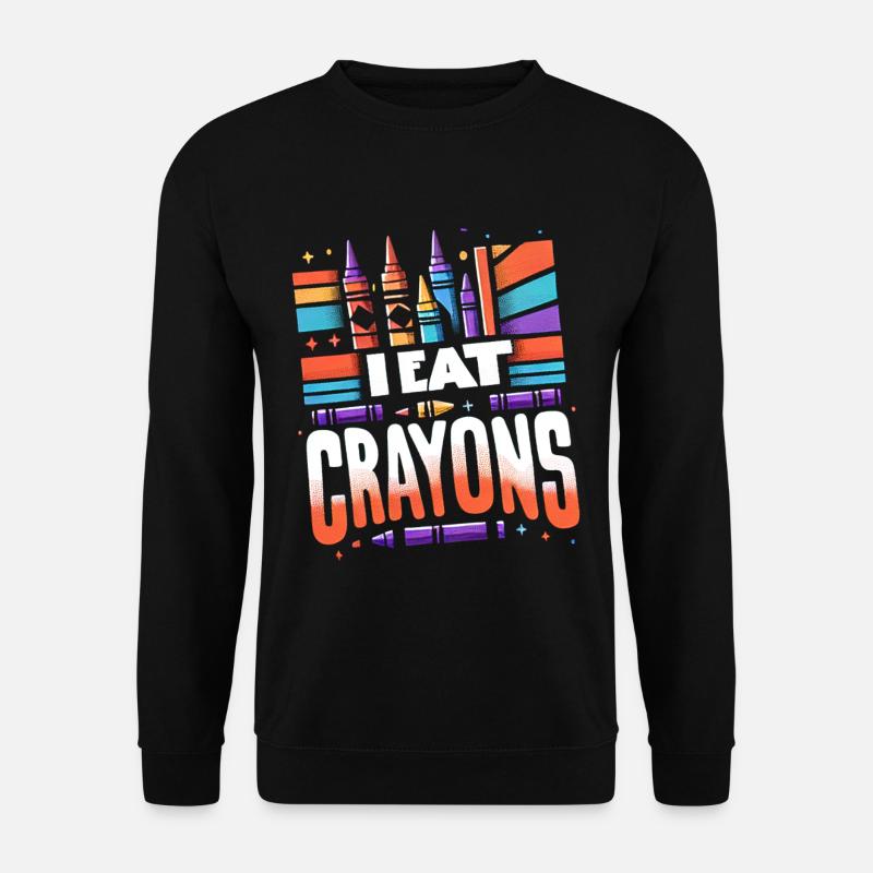 I Eat Crayons 17 - Unisex Sweatshirt - black