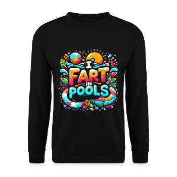 Je Pète Dans Les Piscines 14 - Sweat-shirt Unisexe - noir - Devant - Alina (178cm) & Michal (187cm)