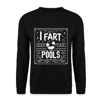 Je Pète Dans Les Piscines 15 - Sweat-shirt Unisexe - noir - Devant - Alina (178cm) & Michal (187cm)