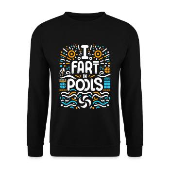 Je Pète Dans Les Piscines 9 - Sweat-shirt Unisexe - noir - Devant - Alina (178cm) & Michal (187cm)