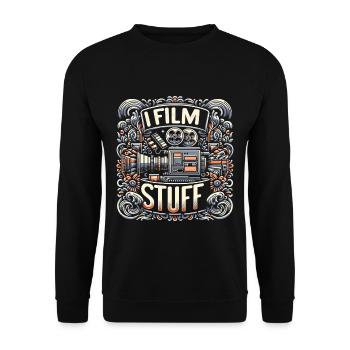 I Film Stuff 19 - Unisex Sweatshirt - black - Front - Alina (178cm) & Michal (187cm)