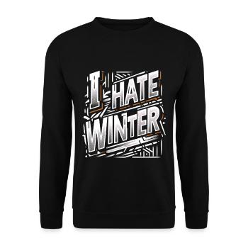 I Hate Winter 6 - Unisex Pullover - Schwarz - Vorne - Alina (178cm) & Michal (187cm)