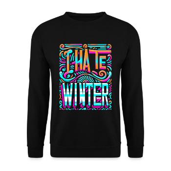 I Hate Winter 7 - Unisex Pullover - Schwarz - Vorne - Alina (178cm) & Michal (187cm)