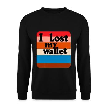 I Lost My Wallet 16 - Unisex Pullover - Schwarz - Vorne - Alina (178cm) & Michal (187cm)