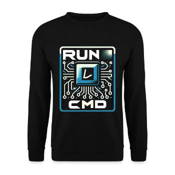 Exécuter Cmd 38 - Sweat-shirt Unisexe - noir - Devant - Alina (178cm) & Michal (187cm)