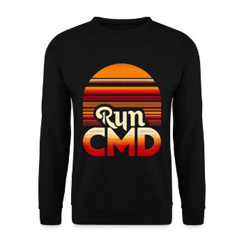 Exécuter Cmd 44 - Sweat-shirt Unisexe - noir - Devant - Alina (178cm) & Michal (187cm)