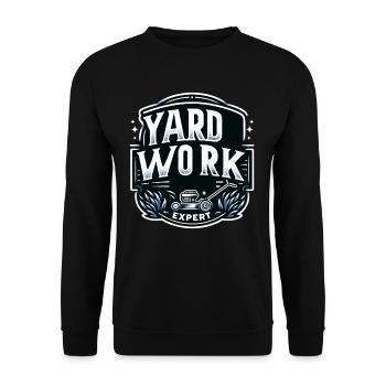 Yard Work Expert 13 - Unisex Sweatshirt - black - Front - Alina (178cm) & Michal (187cm)