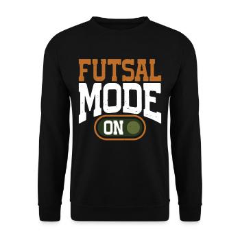 Futsal Mode On 13 - Unisex Sweatshirt - black - Front - Alina (178cm) & Michal (187cm)