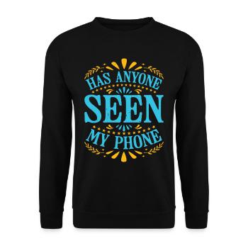 Has Anyone Seen My Phone 14 - Unisex Pullover - Schwarz - Vorne - Alina (178cm) & Michal (187cm)