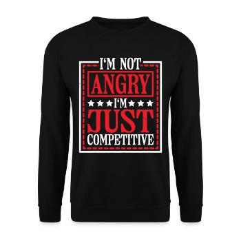 Je ne suis pas en colère, je suis juste compétitif 5 - Sweat-shirt Unisexe - noir - Devant - Alina (178cm) & Michal (187cm)