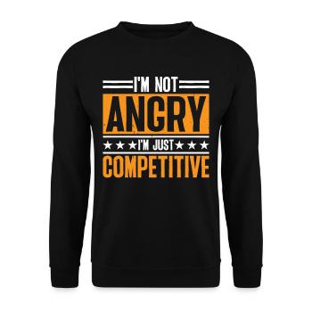 Je ne suis pas en colère, je suis juste compétitif 7 - Sweat-shirt Unisexe - noir - Devant - Alina (178cm) & Michal (187cm)
