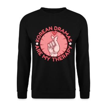 Les drames coréens sont ma thérapie 8 - Sweat-shirt Unisexe - noir - Devant - Alina (178cm) & Michal (187cm)