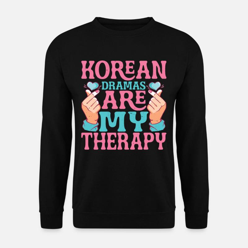 Korean Dramas Are My Therapy 9 - Unisex Pullover - Schwarz