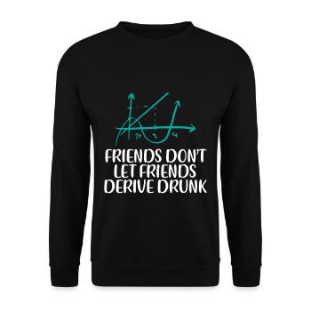 Les amis ne laissent pas leurs amis dériver ivre 4 - Sweat-shirt Unisexe - noir - Devant - Alina (178cm) & Michal (187cm)