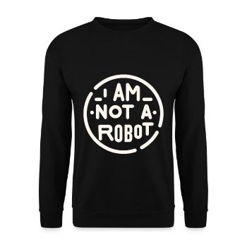 I Am Not A Robot 2 - Unisex Pullover - Schwarz - Vorne - Alina (178cm) & Michal (187cm)