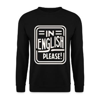 En anglais s’il vous plaît ! 12 - Sweat-shirt Unisexe - noir - Devant - Alina (178cm) & Michal (187cm)