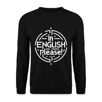 En anglais s’il vous plaît ! 15 - Sweat-shirt Unisexe - noir - Devant - Alina (178cm) & Michal (187cm)