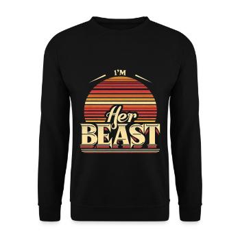 I'm Her Beast 8 - Unisex Sweatshirt - black - Front - Alina (178cm) & Michal (187cm)