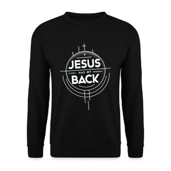 Jésus me soutient 19 - Sweat-shirt Unisexe - noir - Devant - Alina (178cm) & Michal (187cm)