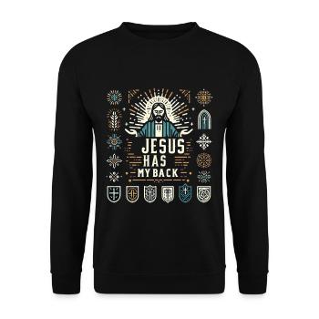 Jésus est là pour moi 20 - Sweat-shirt Unisexe - noir - Devant - Alina (178cm) & Michal (187cm)